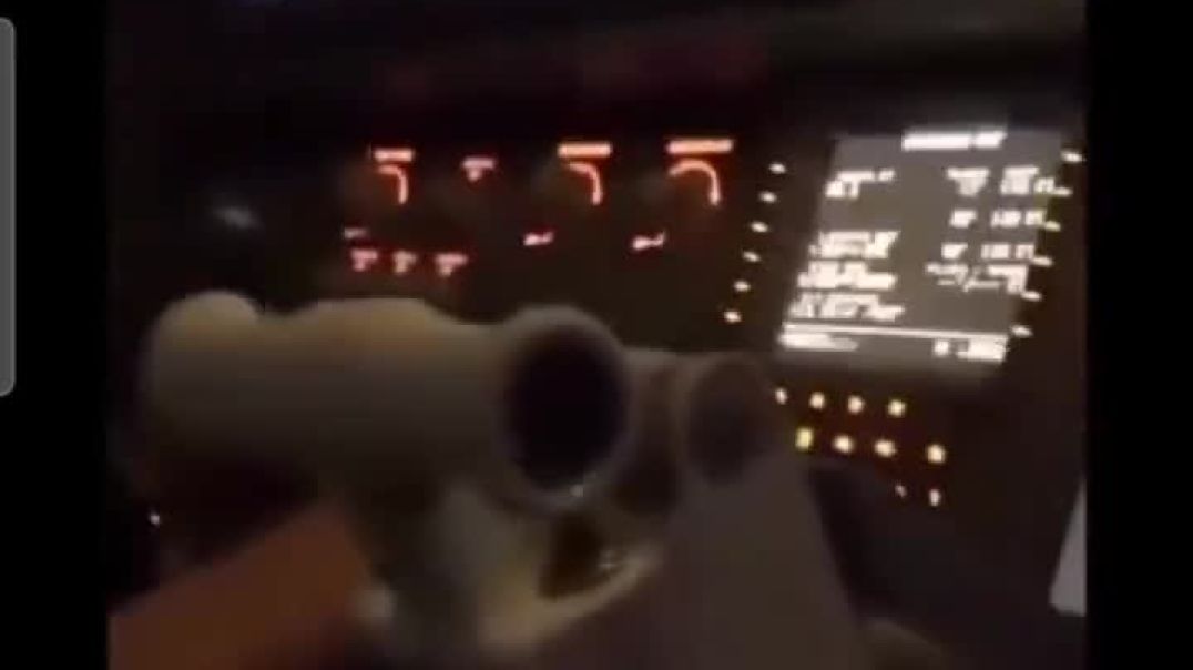⁣Pilot forgets to turn off his chemtrail option on the screen.